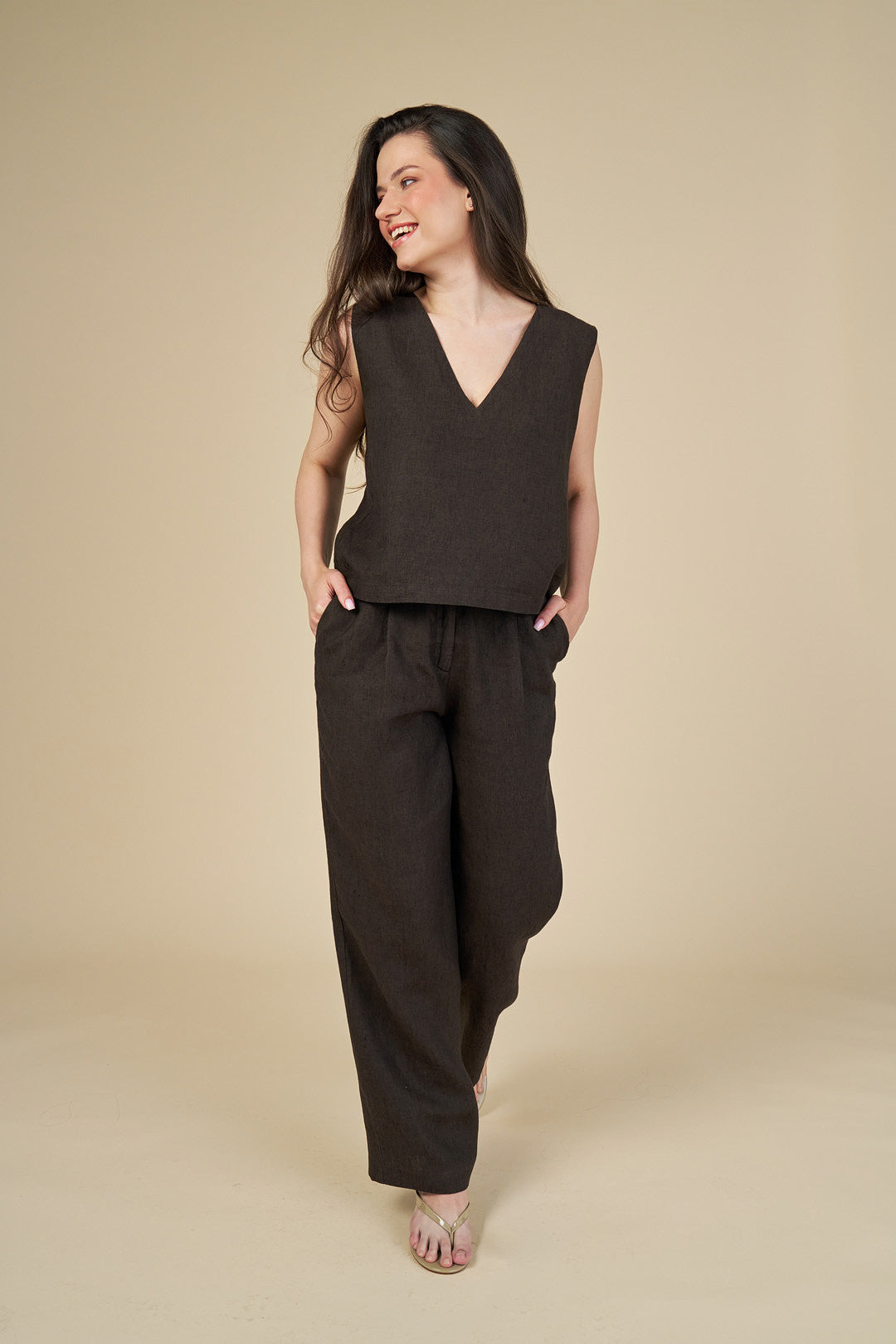 Adel Linen Trouser
