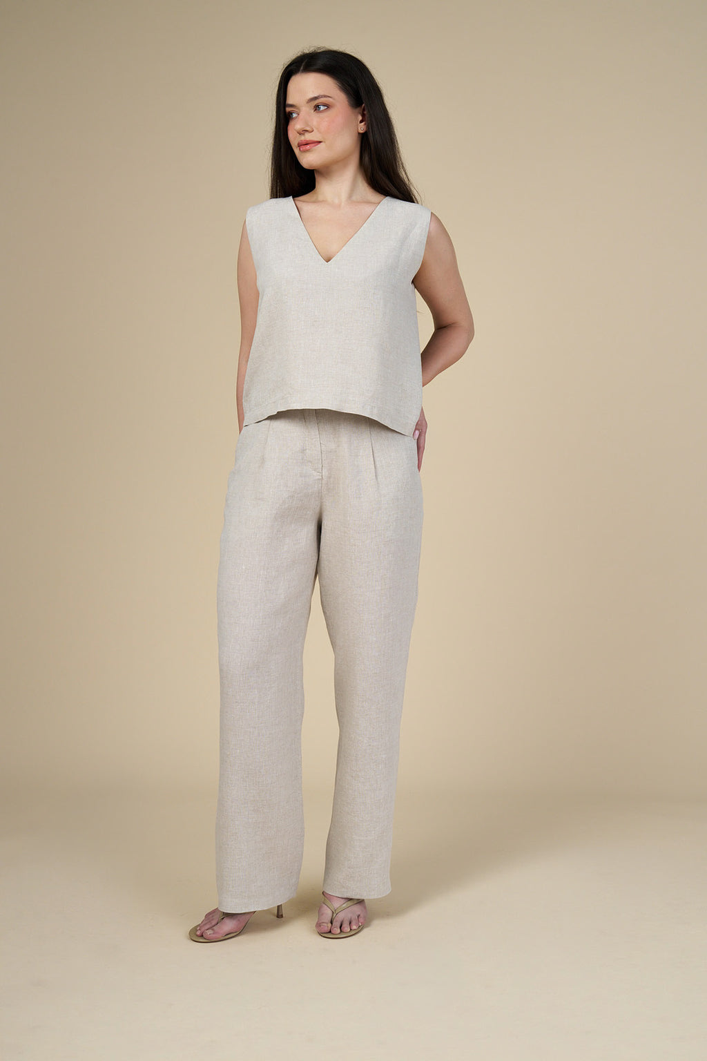 Adel Linen Trouser - Naturel