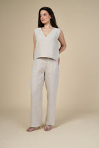Adel Linen Trouser - Naturel