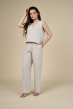 Adel Linen Trouser - Naturel