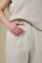 Adel Linen Trouser - Naturel