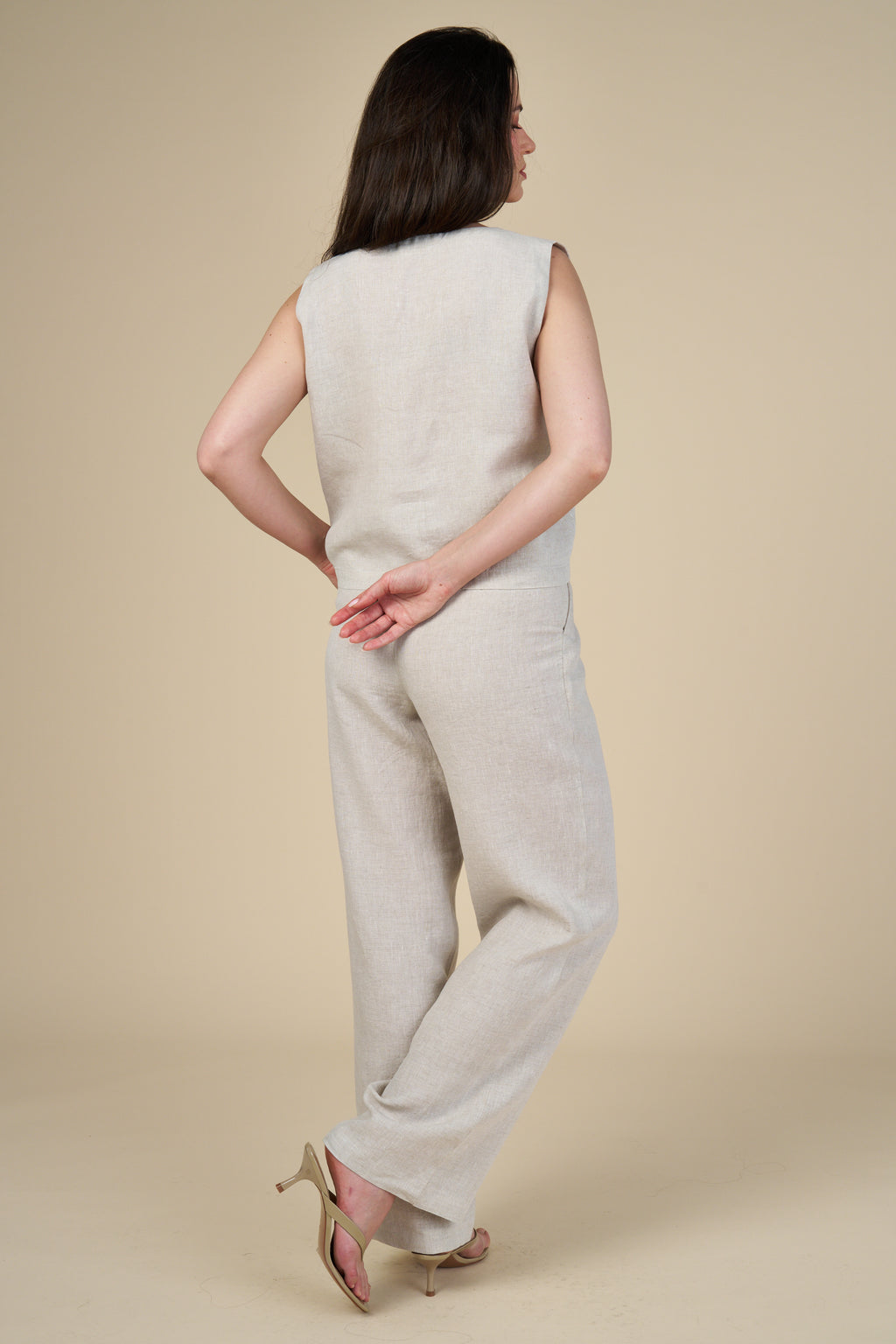 Adel Linen Trouser - Naturel