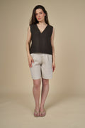 Adel Linen Bermuda - Naturel